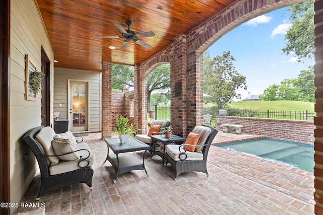 103 Masterspoint Dr, Broussard, LA 70518 - view of patio featuring ceiling fan and an outdoor hangout area