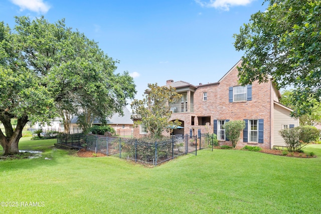 103 Masterspoint Dr, Broussard, LA 70518 - rear view of property with brick siding and a chimney