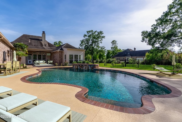 40400 Abby James Rd, Prairieville, LA 70769 - view of pool featuring a patio area and a pool with connected hot tub