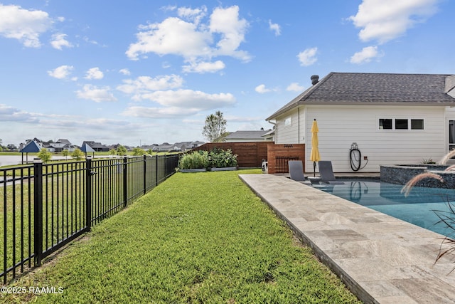 117 Big Lake Run, Youngsville, LA 70592 - view of yard with a residential view and a pool with connected hot tub