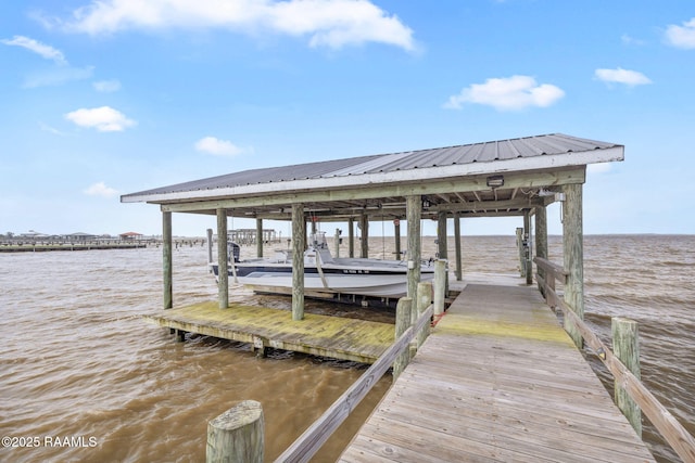 3785 Lake Breeze Rd, Lake Charles, LA 70605 - dock with a water view and boat lift