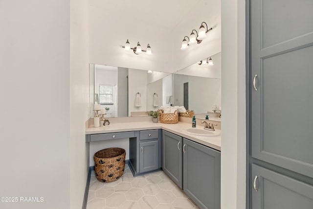 107 Westpointe Cir, Lafayette, LA 70506 - bathroom with tile patterned flooring and vanity
