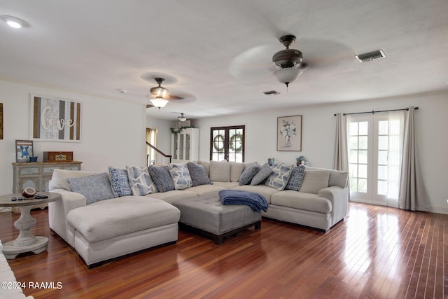 1012 Elsie Cir, Breaux Bridge, LA 70517 - living room with ceiling fan and hardwood / wood-style flooring