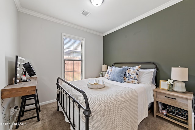 710 Highland View Dr, Youngsville, LA 70592 - carpeted bedroom featuring crown molding and baseboards