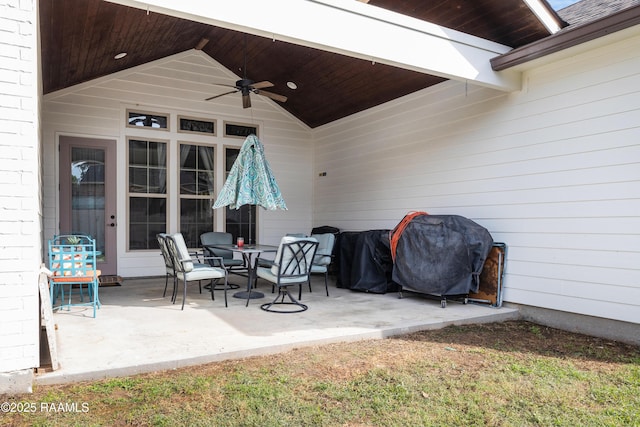 106 Camry Dr, Lafayette, LA 70503 - view of patio featuring ceiling fan and grilling area