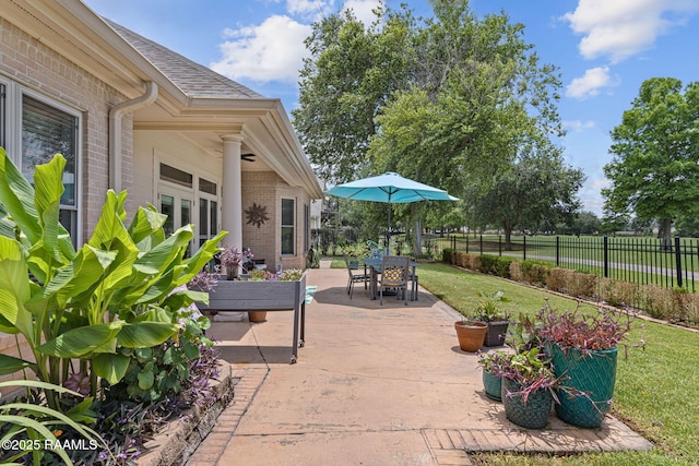 102 Capilano Ln, Broussard, LA 70518 - view of patio with outdoor dining area and ceiling fan