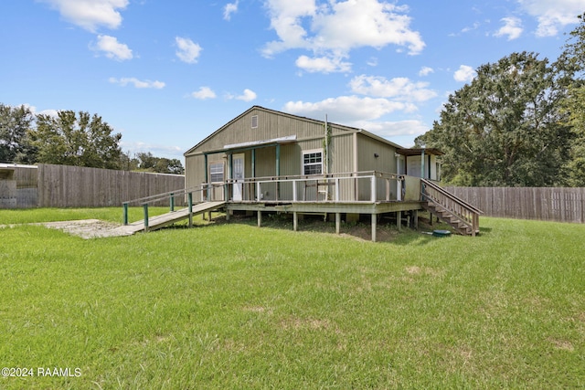 311 Grossie Dr, Lafayette, LA 70501 - back of property featuring a wooden deck and stairs