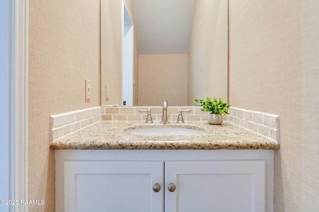 111 Jo Mar Rd, Lafayette, LA 70508 - bathroom featuring vanity and backsplash