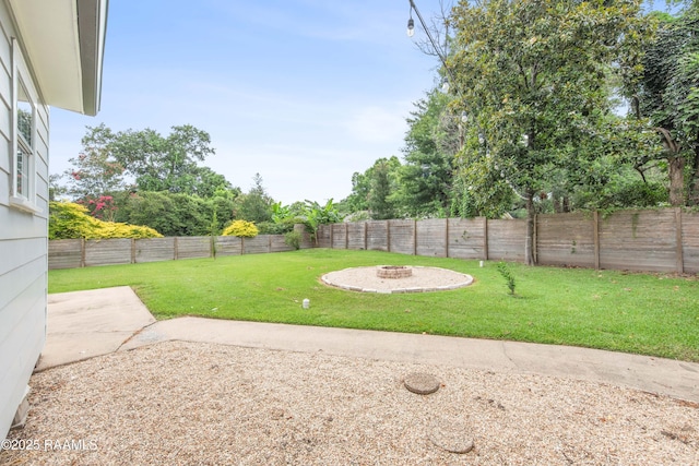 110 Memory Ln, Lafayette, LA 70506 - view of yard with an outdoor fire pit and a patio