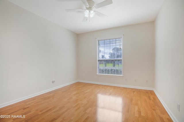 2116 George Dr, Opelousas, LA 70570 - empty room featuring light wood-style floors, baseboards, and ceiling fan