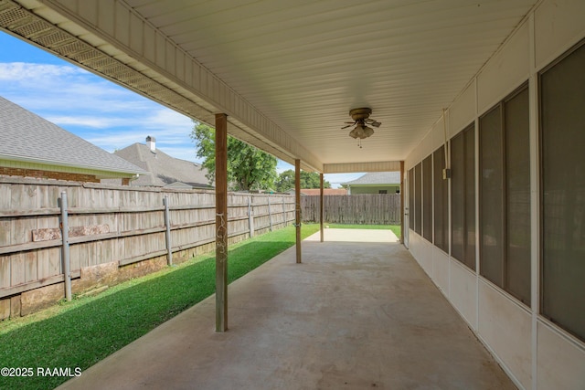 2116 George Dr, Opelousas, LA 70570 - view of patio with ceiling fan