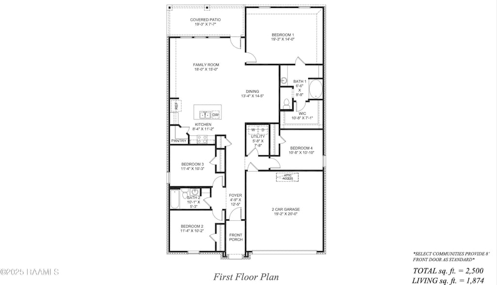 110 Broussard Hill Dr, Broussard, LA 70518 - floor plan / room layout