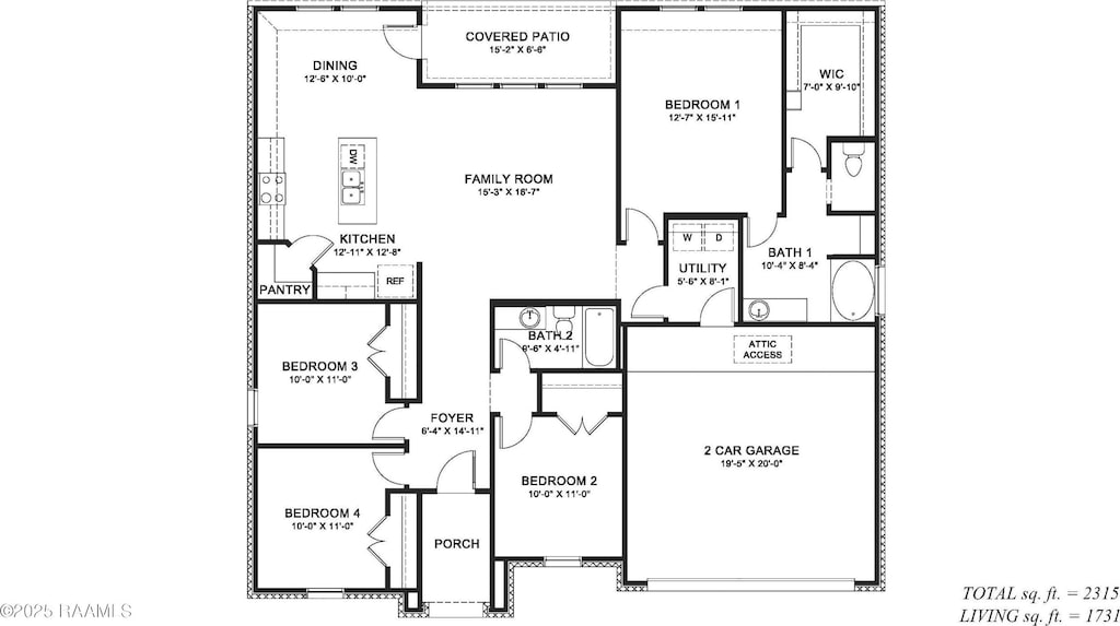 3412 Magnolia Lakes Blvd, Maurice, LA 70555 - floor plan / room layout
