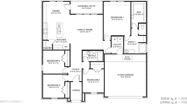 3412 Magnolia Lakes Blvd, Maurice, LA 70555 - floor plan / room layout