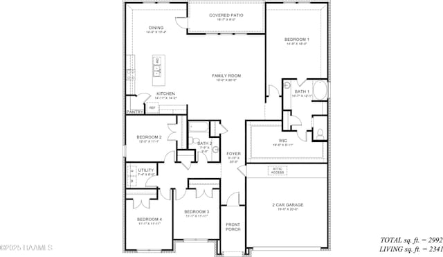 3421 Magnolia Cove Ct, Maurice, LA 70555 - room layout