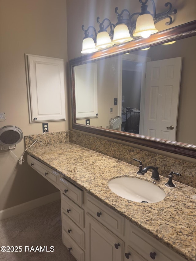 404 Old Settlement Rd, Lafayette, LA 70508 - bathroom featuring vanity and baseboards