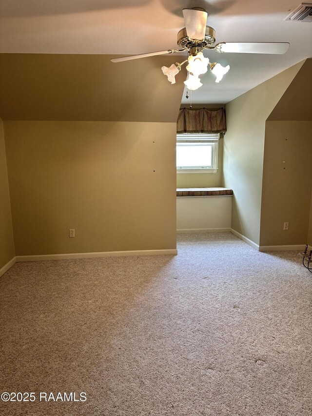 404 Old Settlement Rd, Lafayette, LA 70508 - bonus room featuring a ceiling fan, carpet, and baseboards