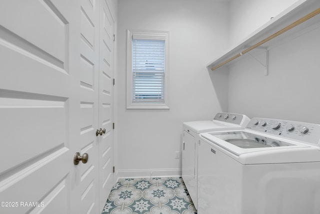 337 Bozeman Trl, Scott, LA 70583 - laundry room with washer and dryer and baseboards