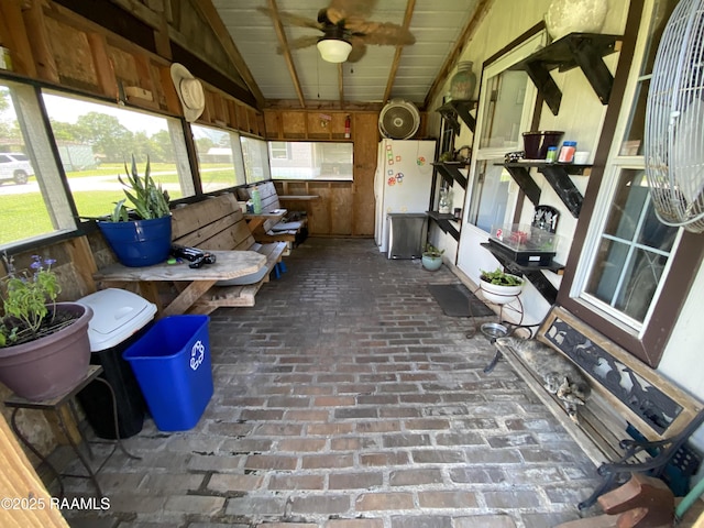 119 Opus Ln, Lafayette, LA 70506 - sunroom with ceiling fan and vaulted ceiling