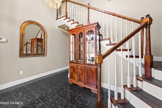 202 Kincaid Ct, Lafayette, LA 70508 - stairway featuring baseboards