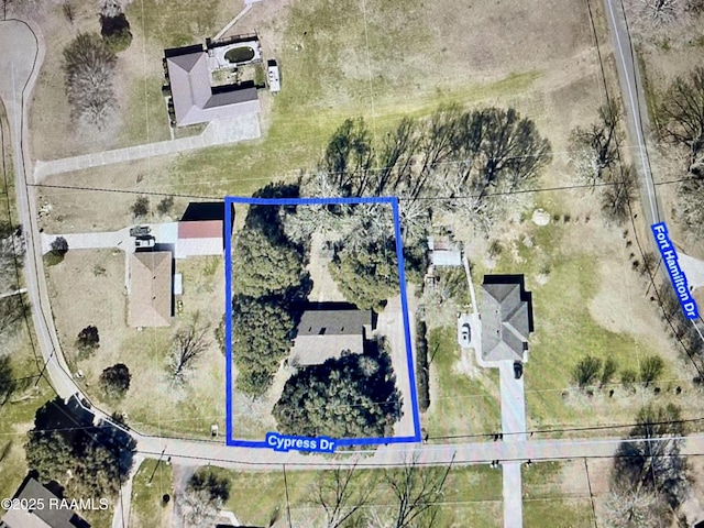 138 Cypress Dr, Opelousas, LA 70570 - aerial map of property and surrounding area with property parcel outlined