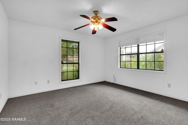 504 Presbytere Pkwy, Lafayette, LA 70503 - empty room featuring carpet, ceiling fan, baseboards, and a textured ceiling