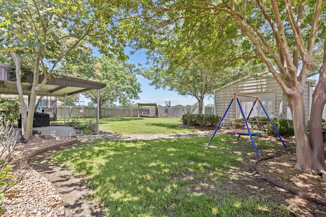 209 E Vincent St, Maurice, LA 70555 - view of yard with a playground