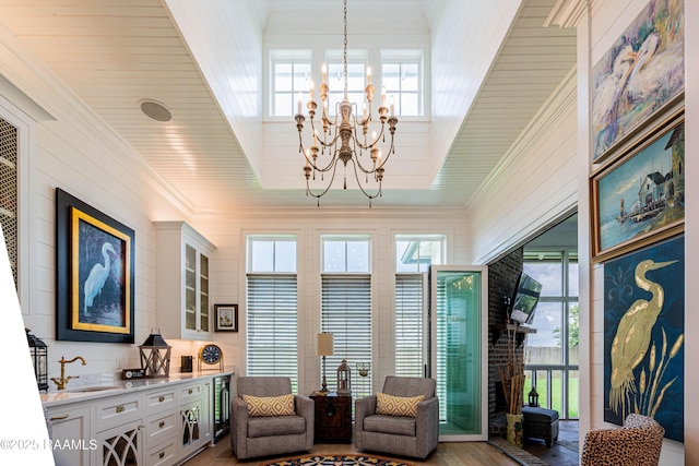 207 Bronze Palm Way, Youngsville, LA 70592 - living area with a chandelier and wood finished floors