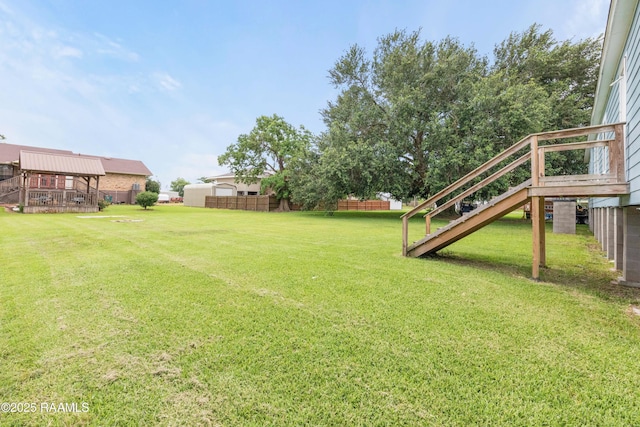 206 N Fernand St, Delcambre, LA 70528 - view of yard featuring stairway