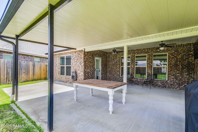 604 Bay Meadow Ln, Lafayette, LA 70507 - view of patio featuring a ceiling fan