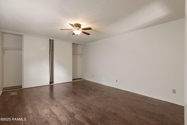 300 Lozes Ave Apt 1503, Lafayette, LA 70508 - unfurnished bedroom with wood finished floors, a textured ceiling, ceiling fan, and baseboards