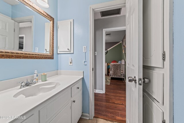 315 Creswell Ave, Scott, LA 70583 - bathroom featuring vanity, baseboards, and tile patterned flooring