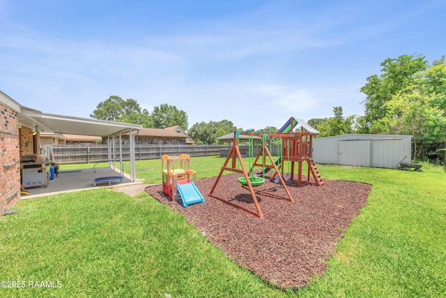 315 Creswell Ave, Scott, LA 70583 - view of yard featuring a playground and an outdoor structure