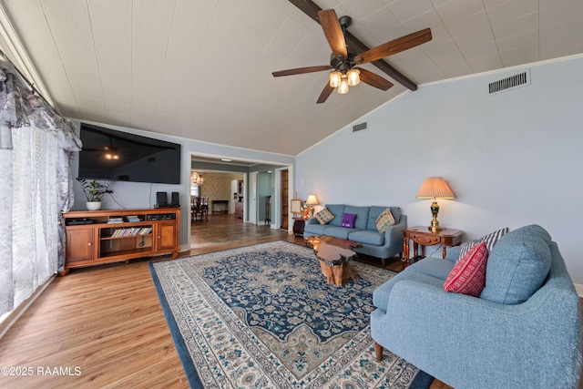630 W Peach Ave, Eunice, LA 70535 - living room with light wood-type flooring and ceiling fan