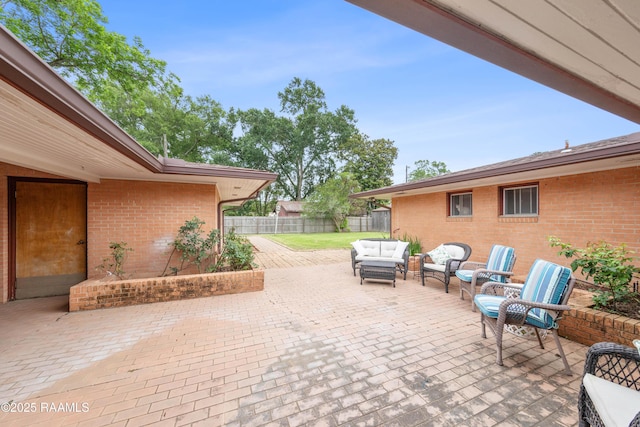 630 W Peach Ave, Eunice, LA 70535 - view of patio / terrace featuring an outdoor living space