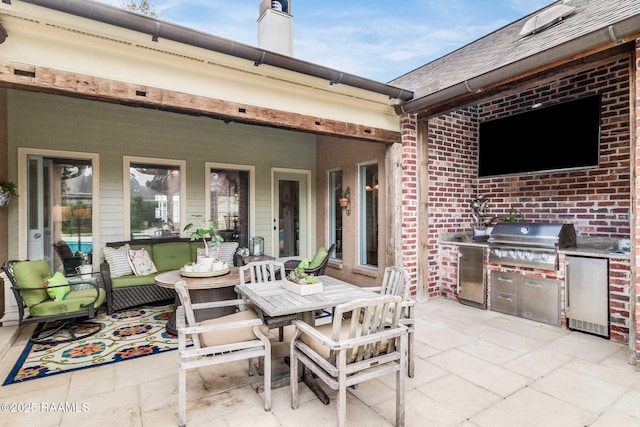 101 Hanover Sq, Lafayette, LA 70508 - view of patio / terrace with an outdoor kitchen and outdoor dining space