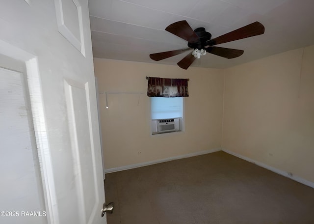 1101 Portage Rd, Arnaudville, LA 70512 - empty room featuring cooling unit, ceiling fan, and carpet