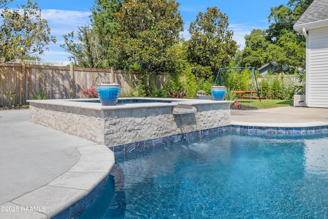 303 Duperier Ave, New Iberia, LA 70563 - view of swimming pool featuring a fenced backyard and a patio