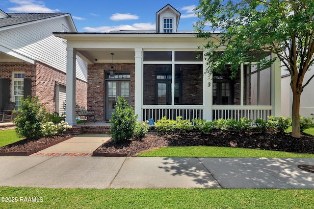 3132 Veranda View Ave, Baton Rouge, LA 70810 - entrance to property featuring a porch and brick siding