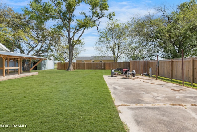 531 Silver St, New Iberia, LA 70560 - fenced backyard with a patio area