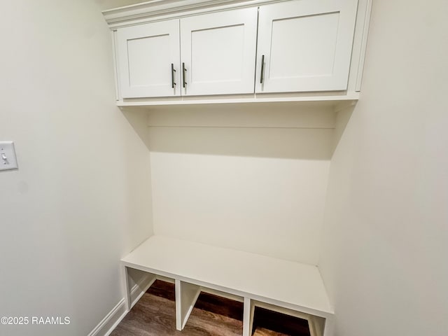 222 Timber Mill St, Lafayette, LA 70508 - mudroom featuring wood finished floors and baseboards