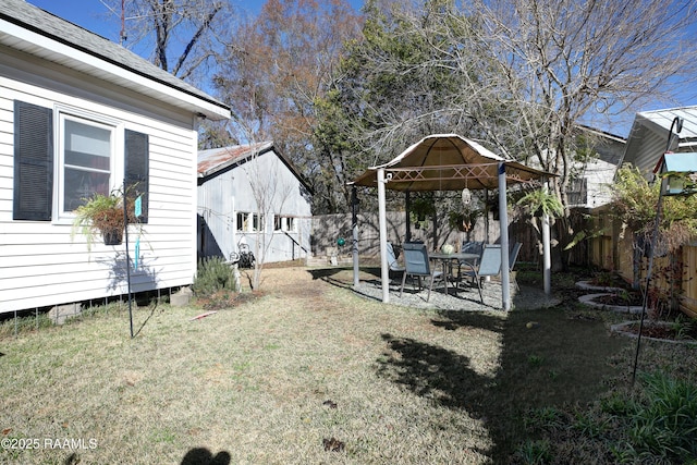 519 Mudd Ave, Lafayette, LA 70501 - view of yard with a gazebo and a patio area