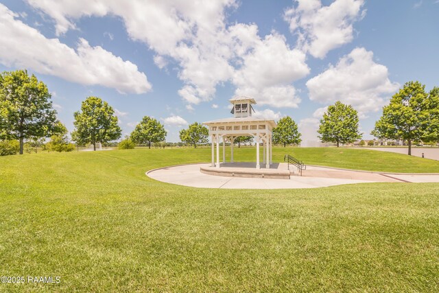 201 Lake Crest Ln, Youngsville, LA 70592 - view of community featuring a gazebo and a yard