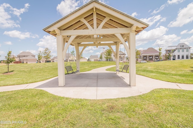 201 Lake Crest Ln, Youngsville, LA 70592 - view of community with a gazebo, a yard, and a residential view