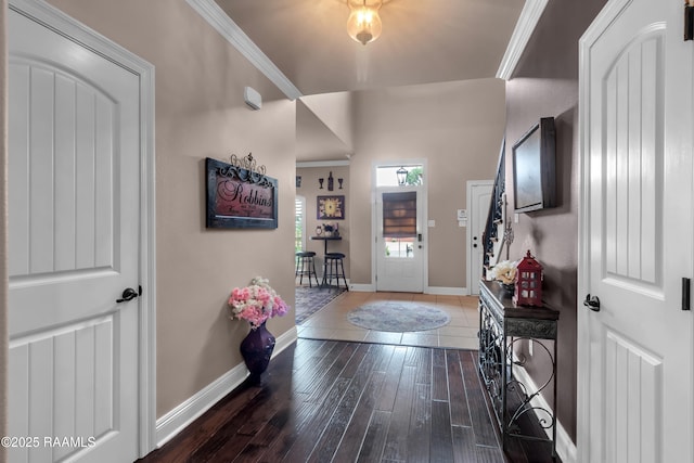 107 Ace Ln, Lafayette, LA 70506 - entrance foyer featuring wood-type flooring and crown molding