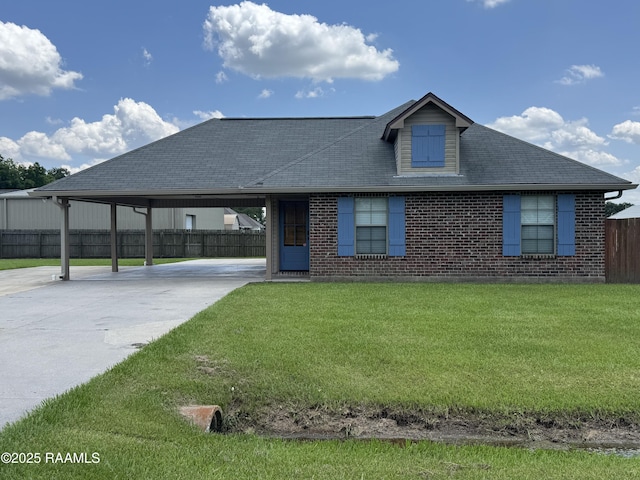 105 Ridge Run Ln, Carencro, LA 70520 - view of front of property with driveway, brick siding, and roof with shingles