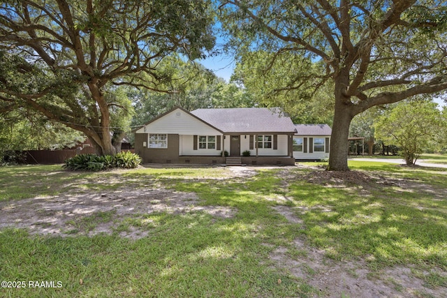 178 Bertrand Rd, Opelousas, LA 70570 - ranch-style house featuring a front lawn and crawl space
