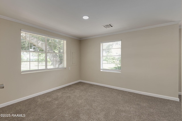 178 Bertrand Rd, Opelousas, LA 70570 - carpeted spare room with ornamental molding, healthy amount of natural light, and baseboards