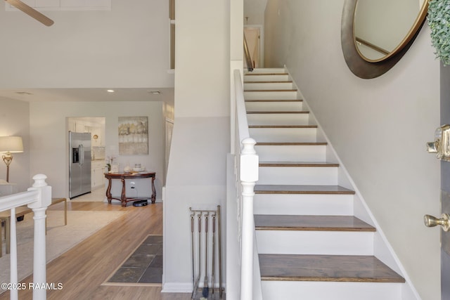 210 Long Plantation Blvd Unit C, Lafayette, LA 70508 - stairway with wood finished floors