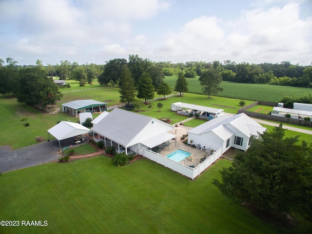 2944 Main Hwy, Breaux Bridge, LA 70517 - aerial view of property and surrounding area featuring a pool area